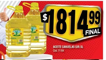 Supermercados Yaguar Aceite Canuelas Gir. 5L oferta