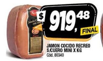 Supermercados Yaguar Jamon Cocido Recreo S/Cuero Mini x kg oferta