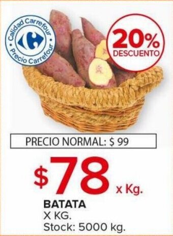 Carrefour Maxi Batata x kg oferta