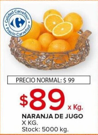 Carrefour Maxi Naranja De Jugo x kg oferta