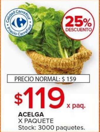Carrefour Maxi Acelga x Paquete oferta