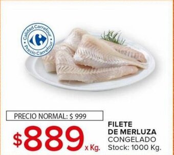 Carrefour Maxi Filete De Merluza Congelado oferta