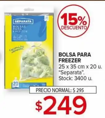 Carrefour Maxi Separata Bolsa Para Freezer 25x35 cm x 20 u. oferta