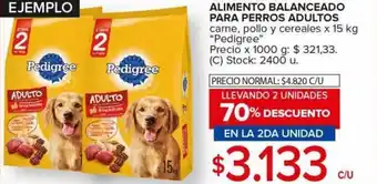 Carrefour Maxi Pedigree Alimento Balanceado Para Perros Adultos carne, pollo y cereales x 15 kg oferta
