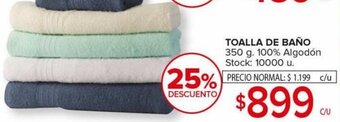 Carrefour Maxi Toalla De Baño 350g 100% algodón oferta