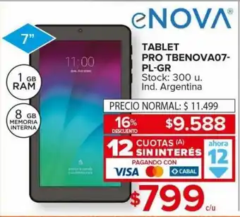 Carrefour Maxi ENova Tablet Pro TBENOVA07 PL-GR oferta