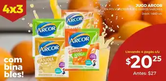 Super MAMI Arcor Jugo El Polvo Sobre x 18 g oferta