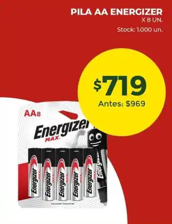 Super MAMI Energizer Pila AA x 8 un oferta