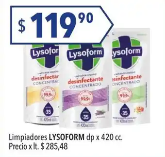 Hergo Lysoform Limpiadores dp x 420 cc. oferta