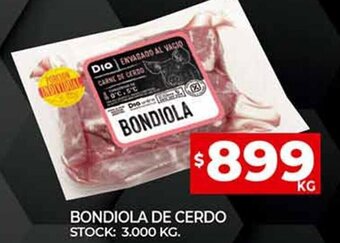 Supermercados DIA Bondiola De Cerdo oferta