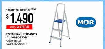 Changomas Escalera 3 Peldaños Aluminio Mor oferta
