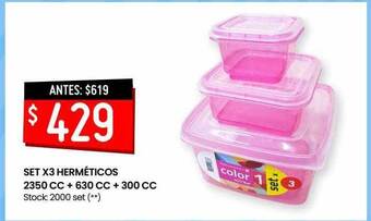 Changomas Set X3 Herméticos oferta