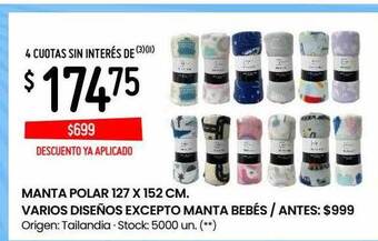 Changomas Manta Polar 127 X 152 Cm oferta