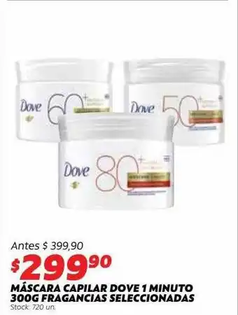 Ferniplast Máscara Capilar Dove 1 Minuto 300g Fragancias Seleccionadas oferta