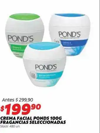 Ferniplast Crema Facial Ponds 100g Fragancias Seleccionadas oferta