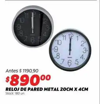 Ferniplast Reloj De Pared Metal 20cm X 4cm oferta