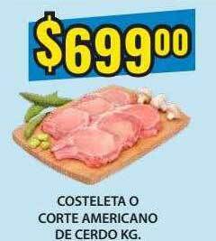 Supermercados Damesco Costeleta O Corte Americano De Cerdo oferta