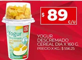 Supermercados DIA Yogur Descremado Cereal Dia x 160 g. oferta