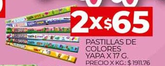 Supermercados DIA Pastillas De Colores Yapa x 17 g. oferta