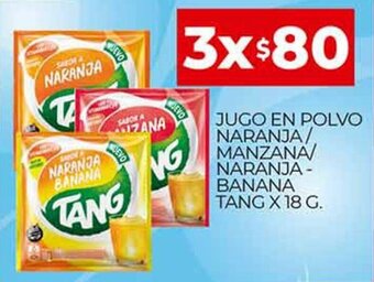 Supermercados DIA Tang Jugo En Polvo Naranja/Manzana/Naranja,Banana x 18 g. oferta