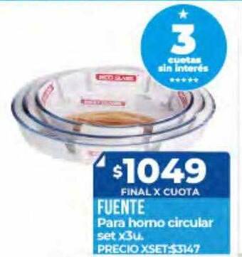 Supermayorista Vital Fuente Para Horno Circular Set oferta