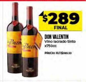 Supermayorista Vital Don Valentin Vino Lacrado Tinto oferta