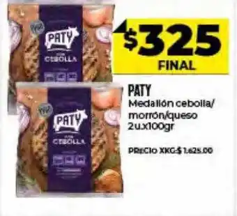 Supermayorista Vital Paty Medallón Cebolla Morrón Queso oferta