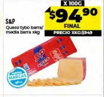 Supermayorista Vital S&p Queso Tybo Barra Media Barra oferta