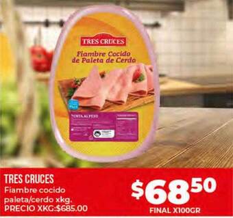 Supermayorista Vital Tres Cruces Fiambre Cocido Paleta Cerdo oferta