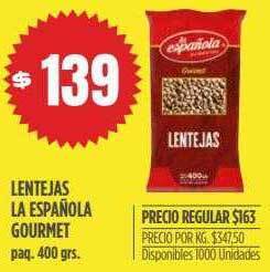 Supermercados Vea Lentejas La Española Gourmet oferta