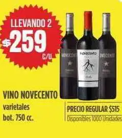 Supermercados Vea Vino Novencento oferta