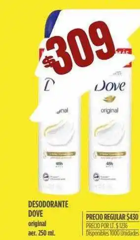 Supermercados Vea Desodorante Dove oferta