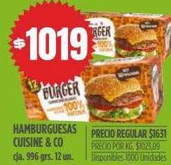 Supermercados Vea Hamburguesas Cuisine & Co oferta
