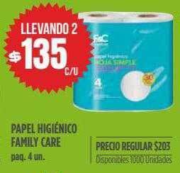Supermercados Vea Papel Higiénico Family Care oferta