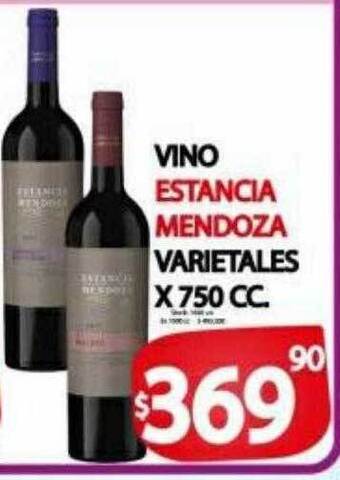 Supermercados Caracol Vino Estancia Mendoza Varietales oferta