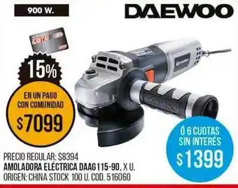 Coto Amoladora Eléctrica Daag 115-90 Daewoo oferta