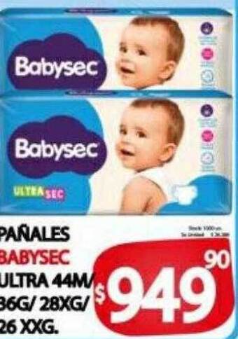 Supermercados Caracol Pañales Babysec Ultra oferta