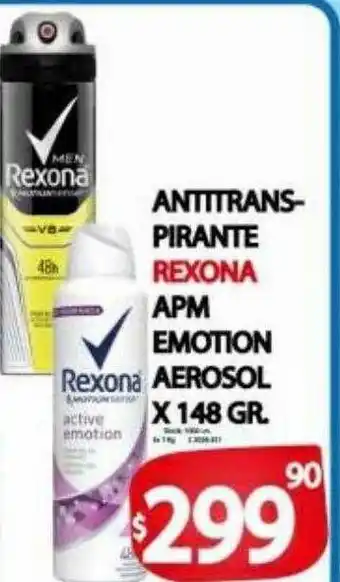 Supermercados Caracol Antitranspirante Rexona Apm Emotion Aerosol oferta