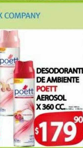 Supermercados Caracol Desodorante De Ambiente Poett Aerosol oferta