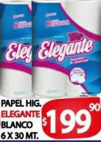 Supermercados Caracol Papel Hig Elegante Blanco oferta