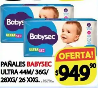 Supermercados Caracol Pañales Babysec Ultra oferta