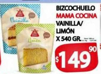 Supermercados Caracol Bizcochuelo Mama Cocina Vainilla Limón oferta