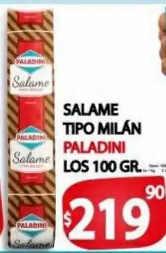 Supermercados Caracol Salame Tipo Milán Paladini oferta