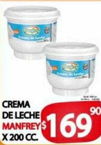 Supermercados Caracol Crema De Leche Manfrey oferta