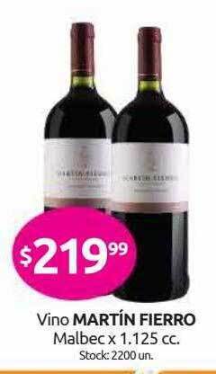 Cordiez Vino Martín Fierro Malbec oferta
