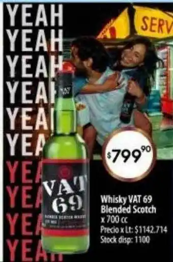 Supermercados Caracol Whisky Vat 69 Blended Scotch oferta