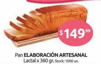 Cordiez Pan Elaboración Artesanal Lactal oferta