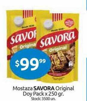 Cordiez Mostaza Savora Original Doy Pack oferta