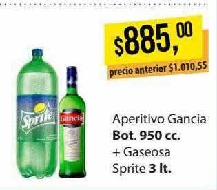 Supermercados Damesco Aperitivo Gancia + Gaseosa Sprite oferta