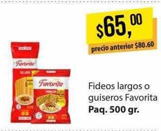 Supermercados Damesco Fideos Largos O Guiseros Favorita oferta